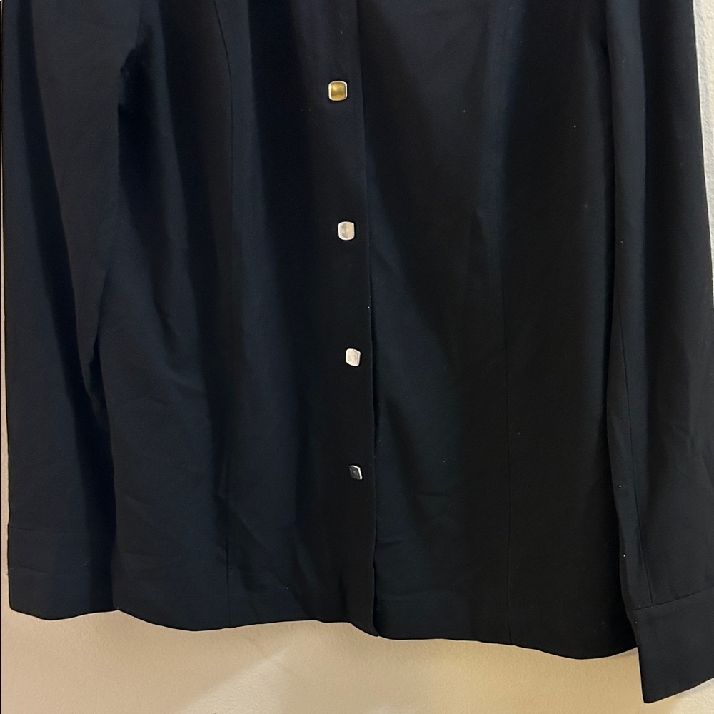 Real Clothes Black Button Down Shirt* - Picture 4 of 7
